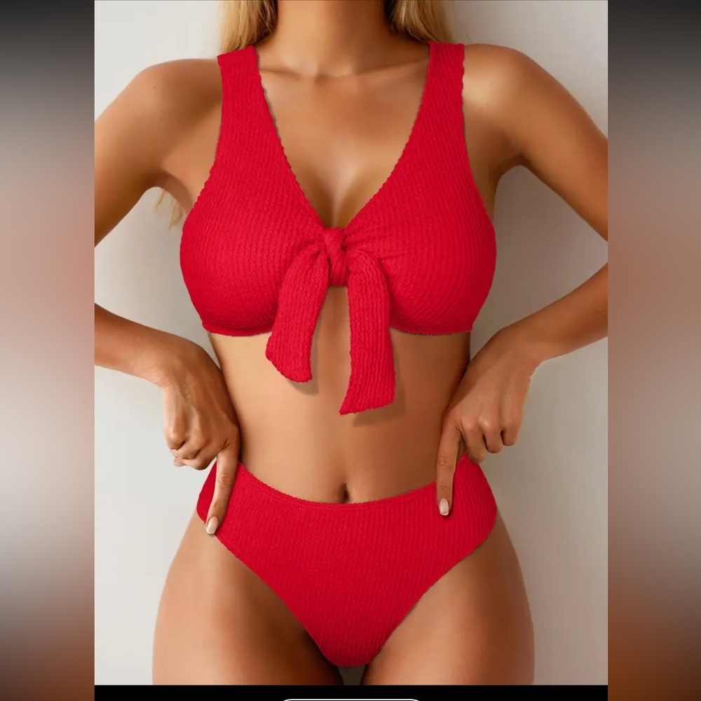 Red Women's Swimwear Set